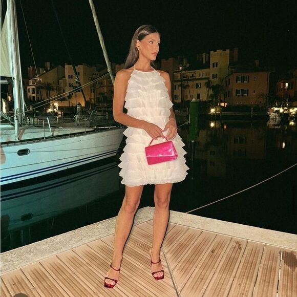 Zara ruffled halter neck dress - Picture 1 of 15